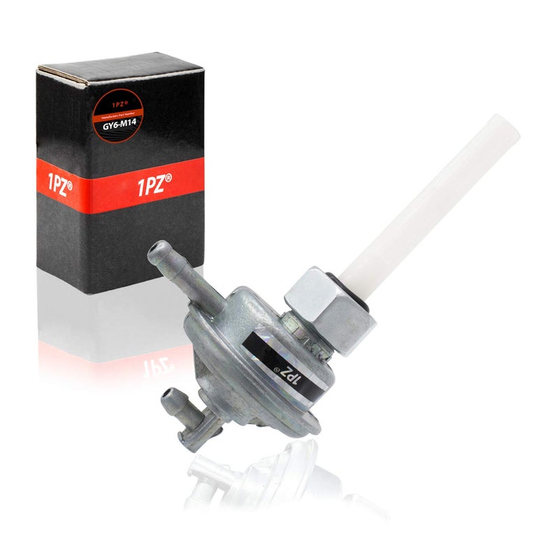 1PZ صمام إغلاق الوقود 1PZ GY1-M14 فراغ 1/4 بوصة 1/4" منفذ خيط M14x1.5 لسكوتير جينوين موبايد بادي 50cc 125cc راتلر 110cc راف هاوس 50cc # P6523000000 - Image 1